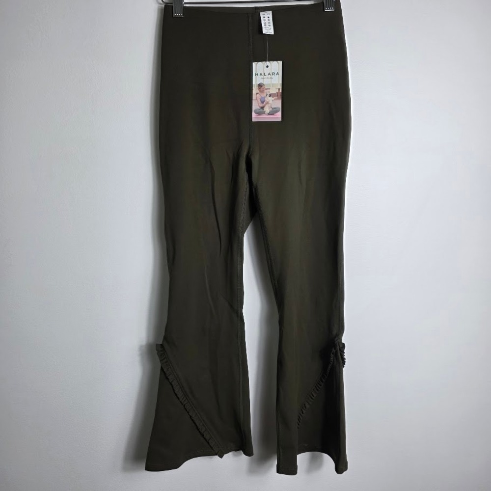 Halara Flare Leggings Small Ulta Sculpt Moss Green Athletic‎